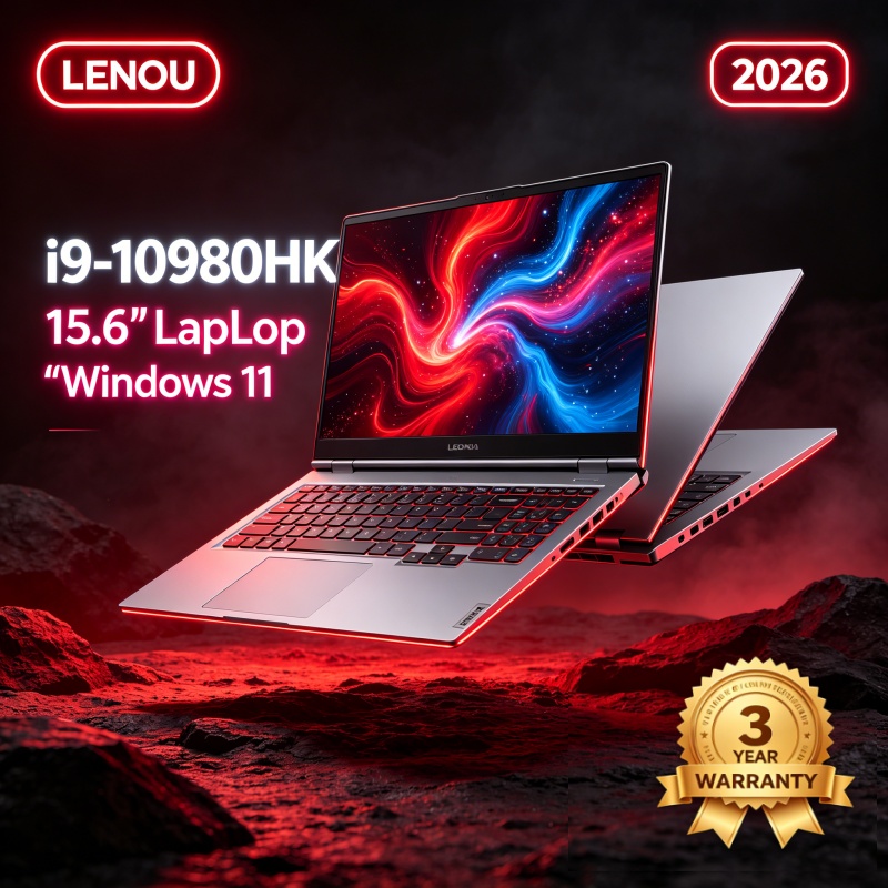LENOU Portátil Ultrafino FHD de 15.6 Pulgadas, Intel Core i9-10980HK, 16GB RAM, SSD Opcional de 1TB/2TB, Desbloqueo por Huella Dactilar, Windows 11