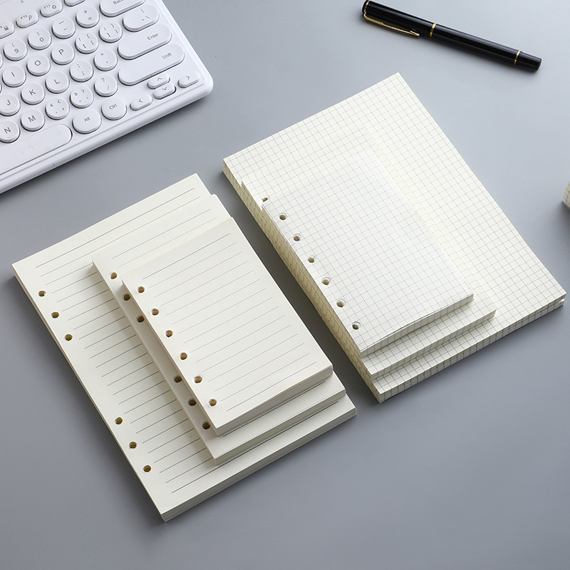 45 แผ่น A5 A6 A7 หลวมโน้ตบุ๊คเติมเกลียว Binder หน้าภายใน Line Blank Craft Grid ภายในกระดาษเครื่องเขียน