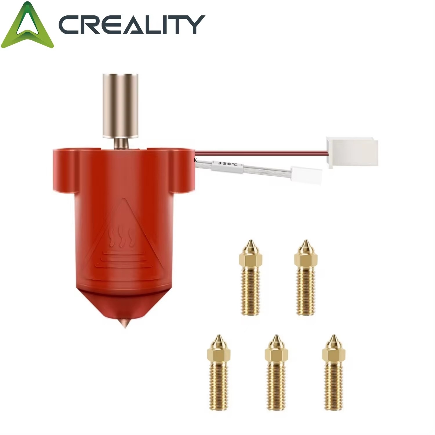 Kit de bloc chauffant en céramique adapté à l'imprimante 3D K1/K1Max, Kit de bloc chauffant Hotend résistant aux hautes températures jusqu'à 300 ° C et buses
