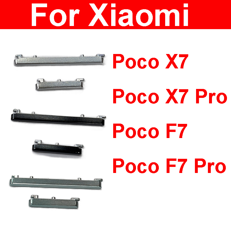 Для Xiaomi Poco X7, Poco X7 Pro, Poco F7 Pro: кнопка включения/выключения, кнопка регулировки громкости, боковая кнопка включения/выключения, гибкий шлейф для ремонта