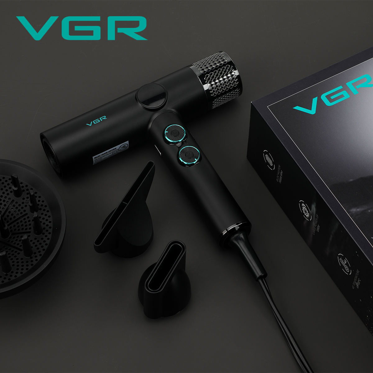 VGR ヘアドライヤー プロ仕様 温冷調節 110000 RPM ブロードライヤー ブラシレス モーター ヘアスタイリング ブロードライヤー マシン V-401 V-640 HD