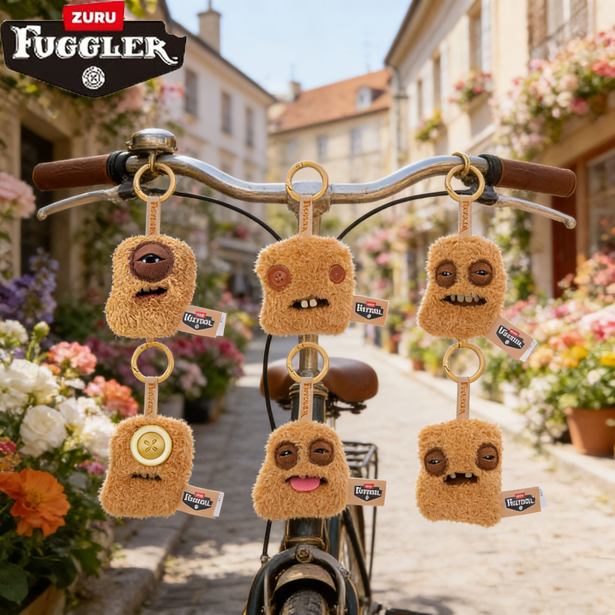 Original Fuggler Fugg Nuggets Serie Plüschtier Schlüsselanhänger Rucksack Hässliches Zahnmonster Taschenanhänger Schlüsselring Anhänger Stoffpuppe 11CM