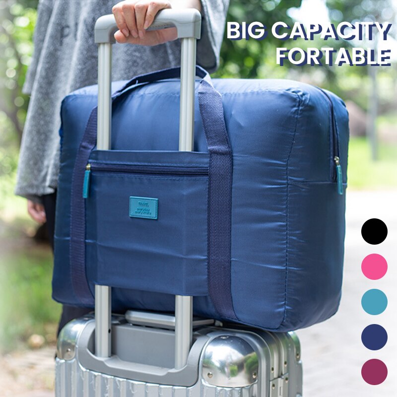 Borsone da viaggio alla moda Borsa da viaggio pieghevole leggera per donna e uomo Borsa da trasporto per bagagli Borsa da weekend per la notte