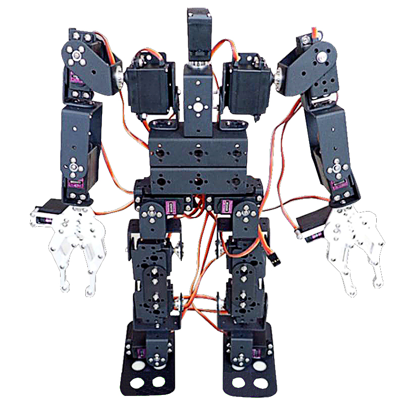 17 DOF Humanoid หุ่นยนต์กรอบหุ่นยนต์การศึกษาชุดสําหรับ Arduino หุ่นยนต์เดินใช้งานร่วมกับ Servo MG996 โปรแกรมหุ่นยนต์ DIY ชุด