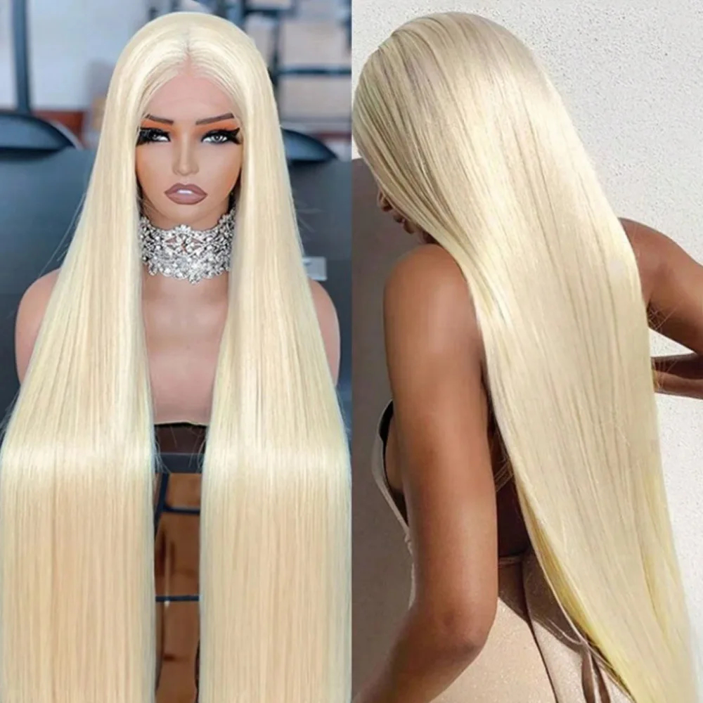 Peruka z ludzkich włosów 613 Honey Blonde, 13x4 HD Transparent Lace Front, gęstość 230%, wietnamskie proste włosy typu bone straight, peruki z ludzkich włosów 13x6 Lace Front.