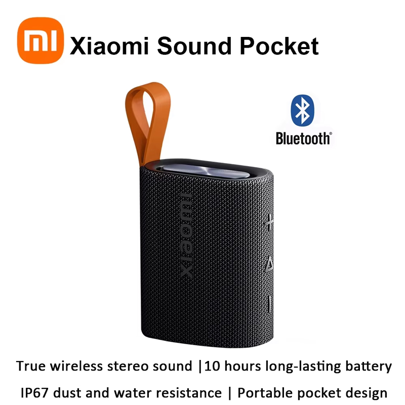 Xiaomi Kombo Stereo TWS Bluetooth 5.4, Speaker portabel mikrofon daya tahan baterai Ultra panjang 1000mAh saku suara IP67