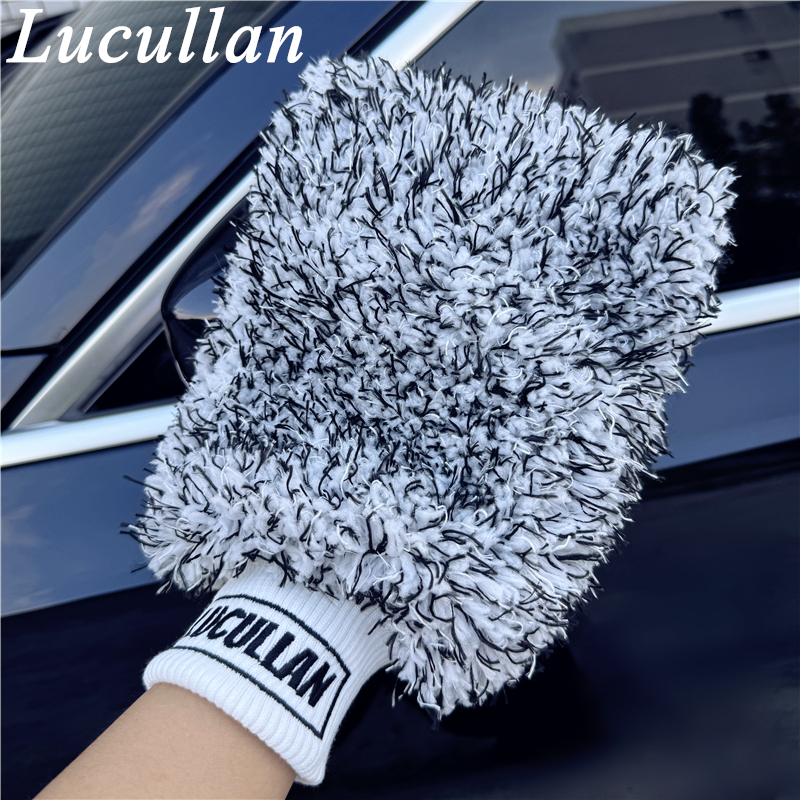 Перчатки из микрофибры Lucullan с двумя ковшами, 3 цвета, автомобильная мойка премиум-класса, большой размер, специально по индивидуальному заказу для автомойки