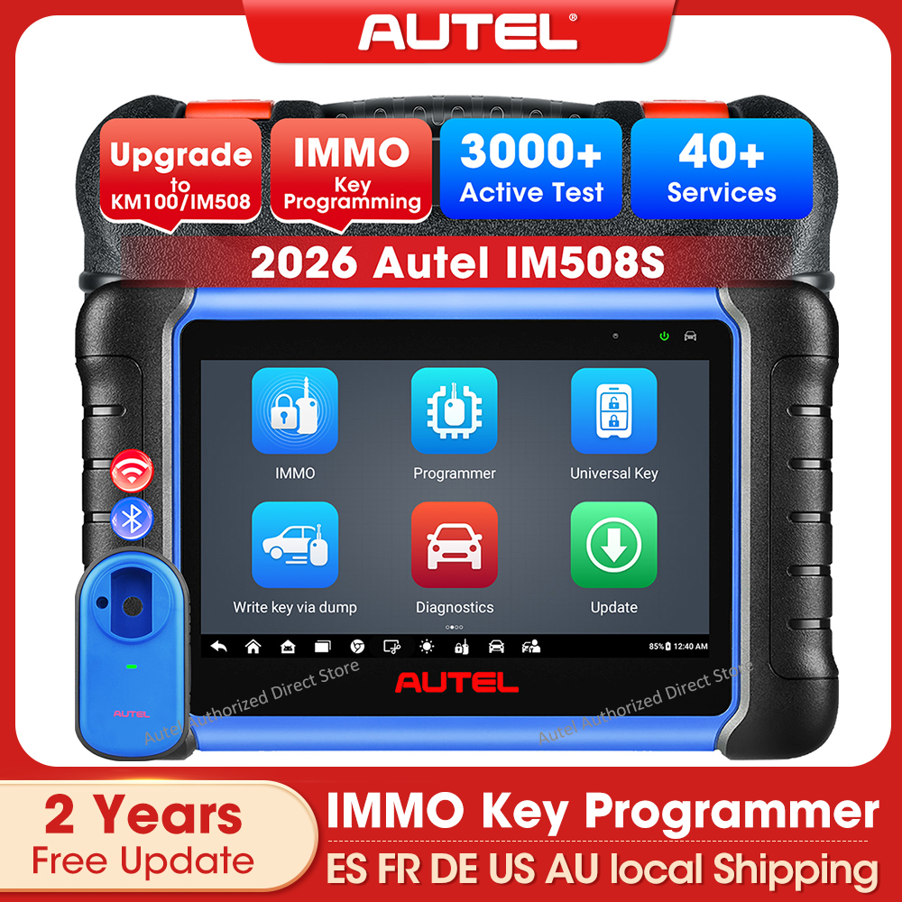 Autel MaxiIM IM508S Skaner Samochodowy OBD2 Programowanie Kluczy IMMO Narzędzia Diagnostyczne Programator Kluczy Samochodowych All-in-One pk KM100 IM508