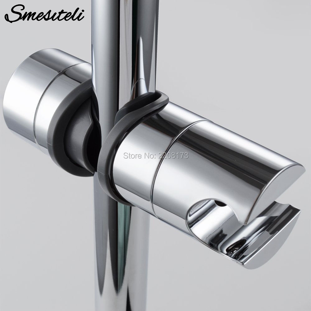 Bathroom Accessories Universal 18~25mm ABS Plastic  Shower Slide Rail Bar Holder Adjustable Clamp Holder Bracket Replacement