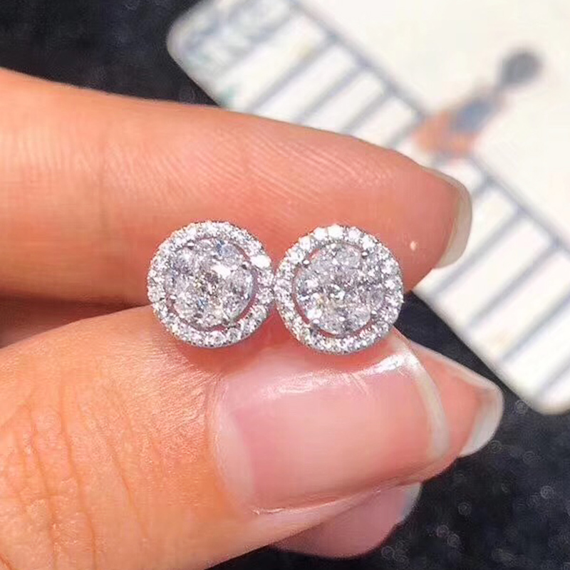 Huitan Chic Bright Zirconia orecchini Lady gioielli graziosi per fidanzamento Shinning accessori quotidiani per le donne regalo squisito