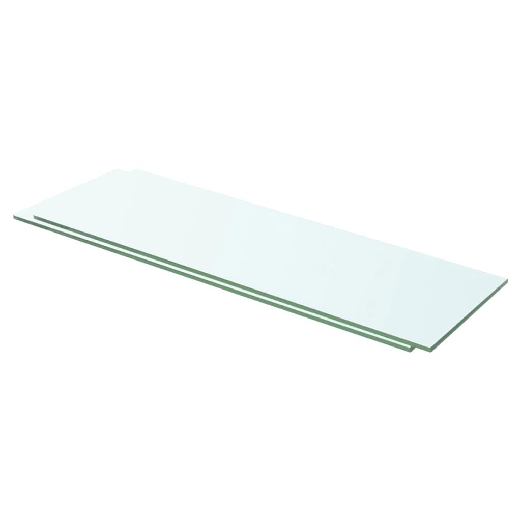 Transparante glazen planken set van 2 60x15 cm, perfect voor thuisopslag, display en organisatie