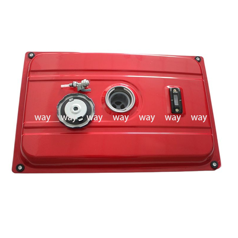 Ensemble de réservoir de carburant de générateur rouge, réservoir d'essence 168F, couvercle et un ensemble complet d'accessoires d'unité, 2KW, 3KW, 1 jeu