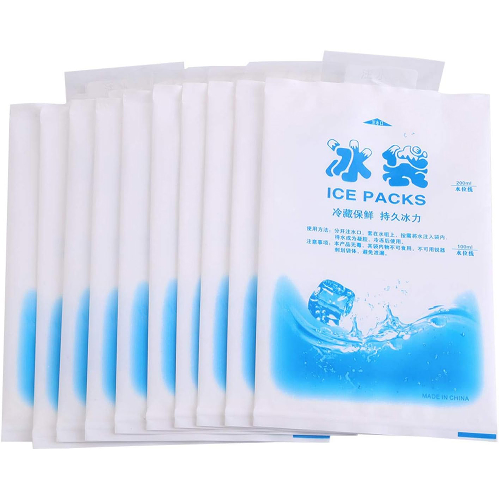 10 Uds. Paquetes de hielo de Gel, paquetes de compresas frías reutilizables para lesiones, alivio del dolor, paquetes de Gel frío y caliente ecológicos seguros
