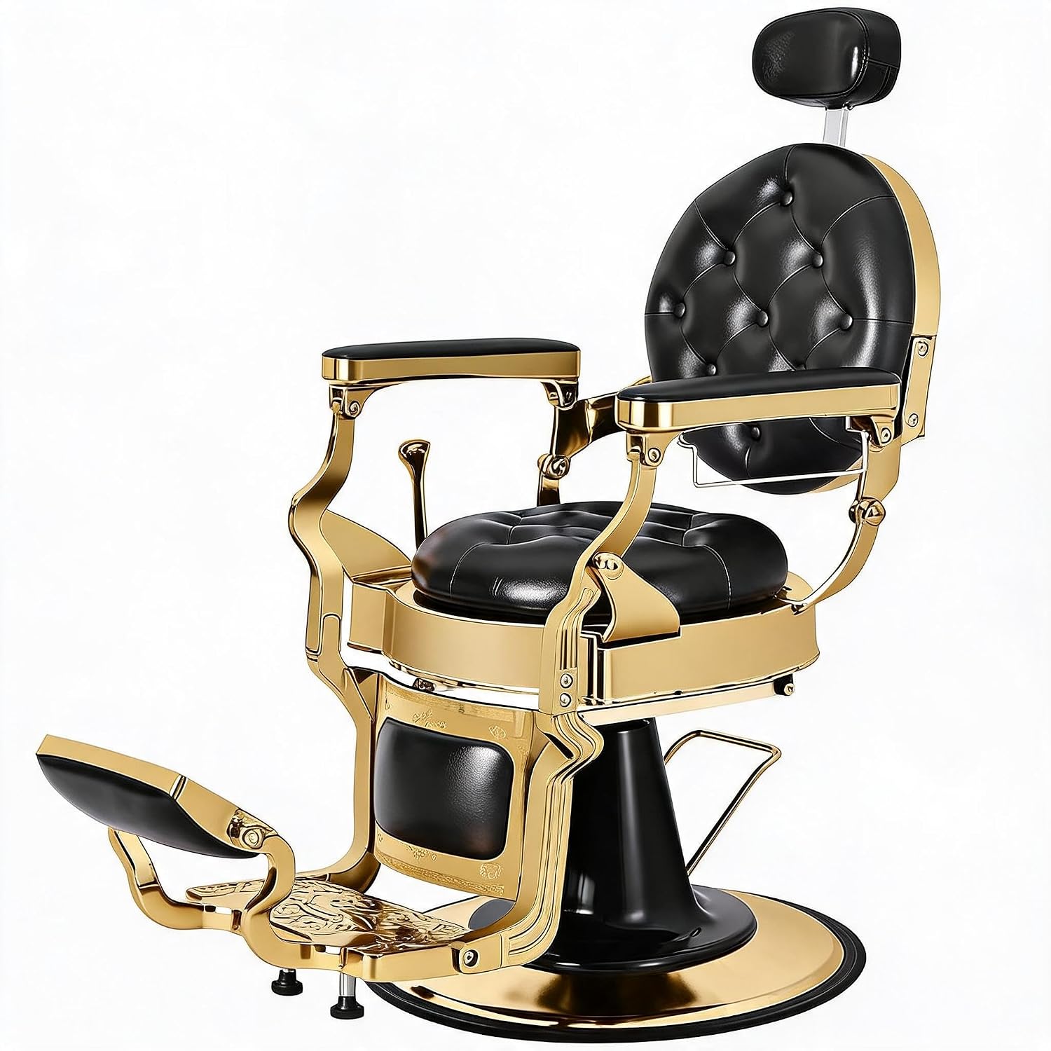 Vintage Heavy Duty All Purpose Barber Chair, Hydraulic Recline Salon Beauty Styling Chair with 360° Swivel, Adjustable, Custom