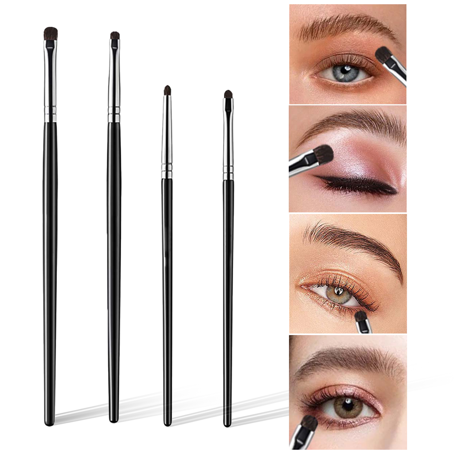 Pinceau à eyeliner de précision – Pinceau pour paupières et fard à paupières effet « Silkworm » pour des détails parfaits