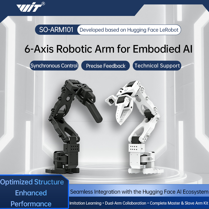 Комплект SO-ARM101 (Pro) — недорогой 6-осевой роботизированный манипулятор с открытым исходным кодом и серводвигателями для проектов LeRobot Hugging Face