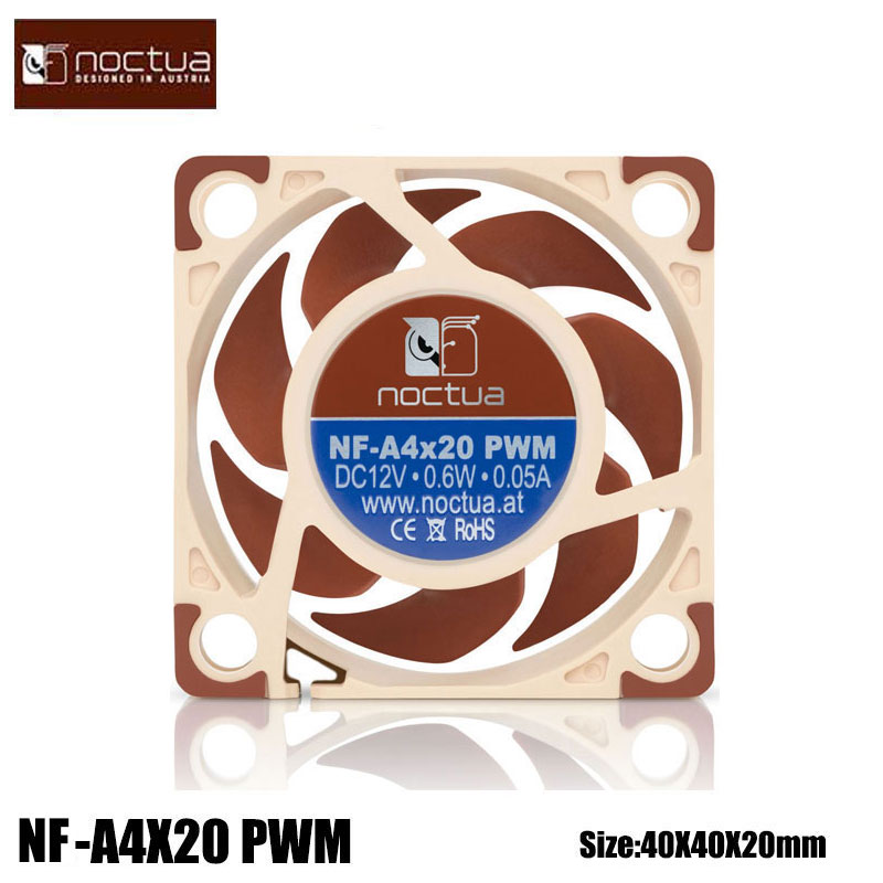 Noctua NF-A4x20 40X40X20Mm 4PIN PWM Kontrol Suhu Mandiri, Senyap, Kipas Pendingin Bantalan SSO2