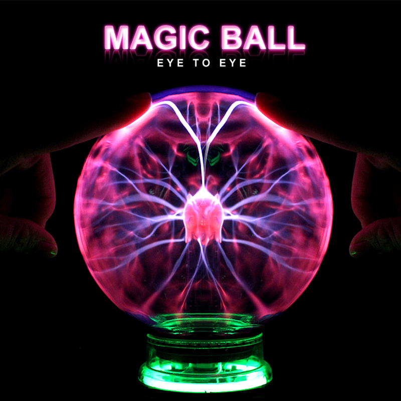 Novidade Magic Plasma Ball Light, Night Light, Lâmpada De Vidro, Decoração Do Partido, Table Lights, Natal, Kids Gift, 3 ", 4", 5 ", 6"