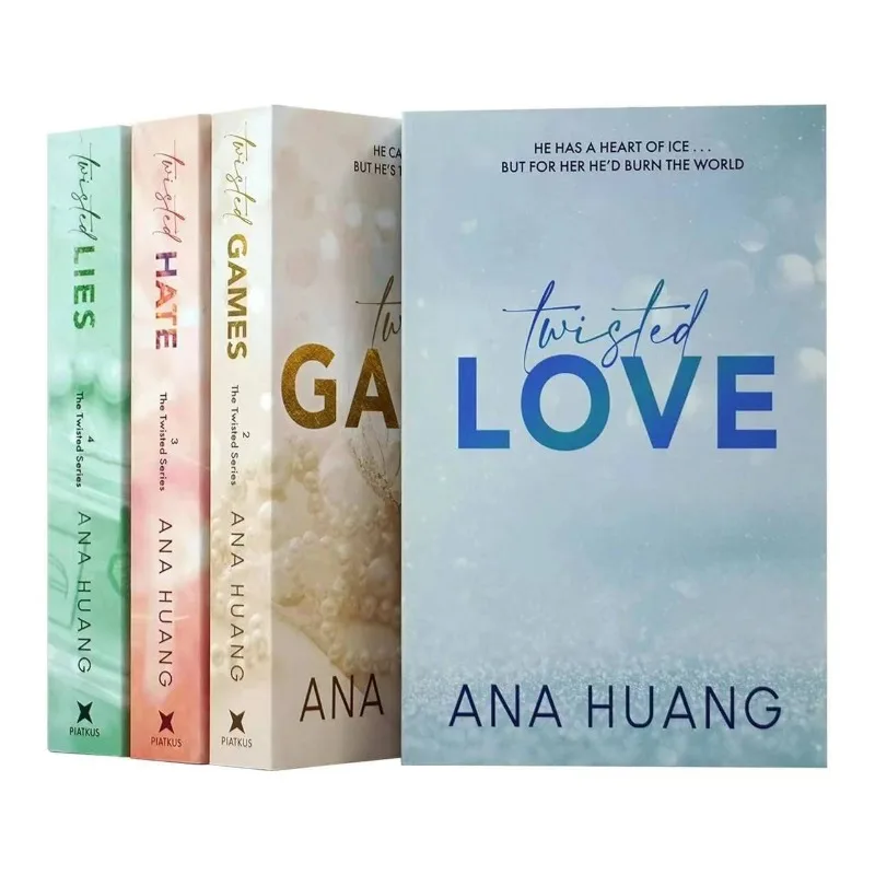 4 книжки/Набор «скрученная серия» от Ana Huang книги Love /Games / Hate /Lies, Книга в мягкой обложке, книга на английском языке