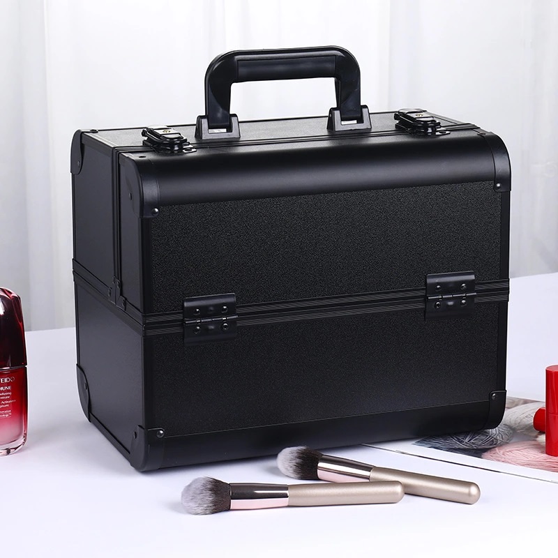 แต่งหน้ารถไฟกล่อง Professional ปรับ 4 ถาดแต่งหน้ากล่องแต่งหน้ากล่องล็อคและช่อง
