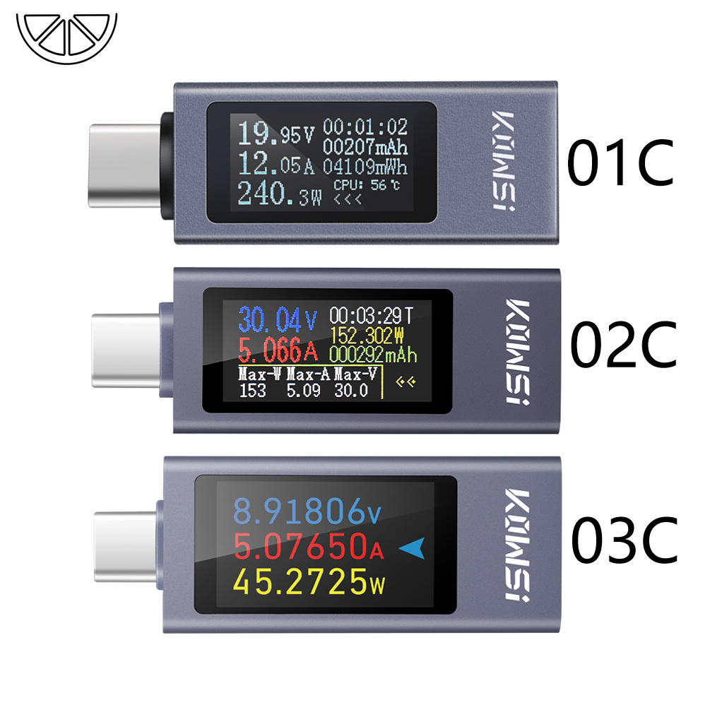 เครื่องทดสอบ USB สำหรับโทรศัพท์มือถือ แบบ Type-C วัดกระแส แรงดัน ความจุ รองรับ DC 4-30V 0-12A พร้อมฟังก์ชั่นวัดกำลังไฟ PD