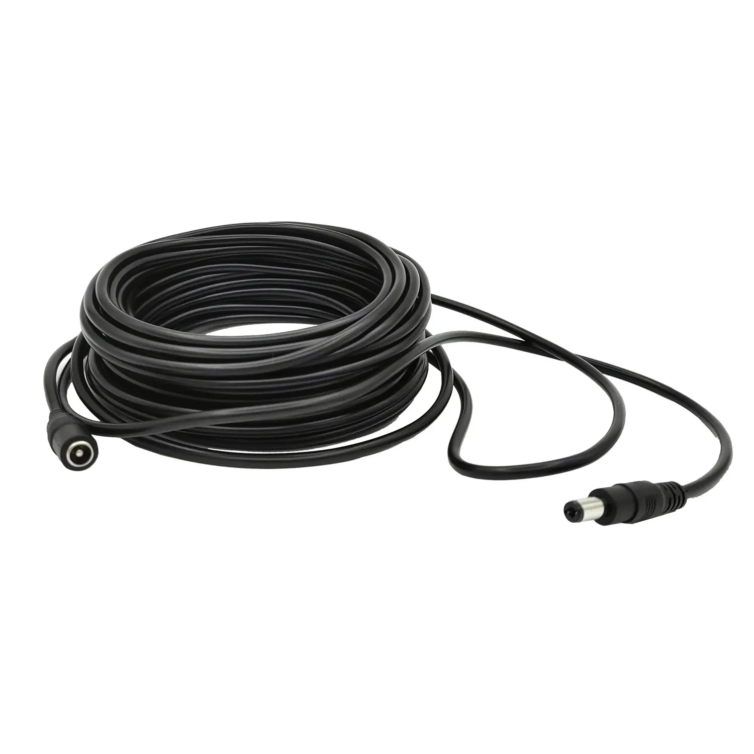 DC12V Power Extension Cable 2.1*5.5mm Connector Male To Female For CCTV Security Camera Black Color 16.5Feet 10m power cable