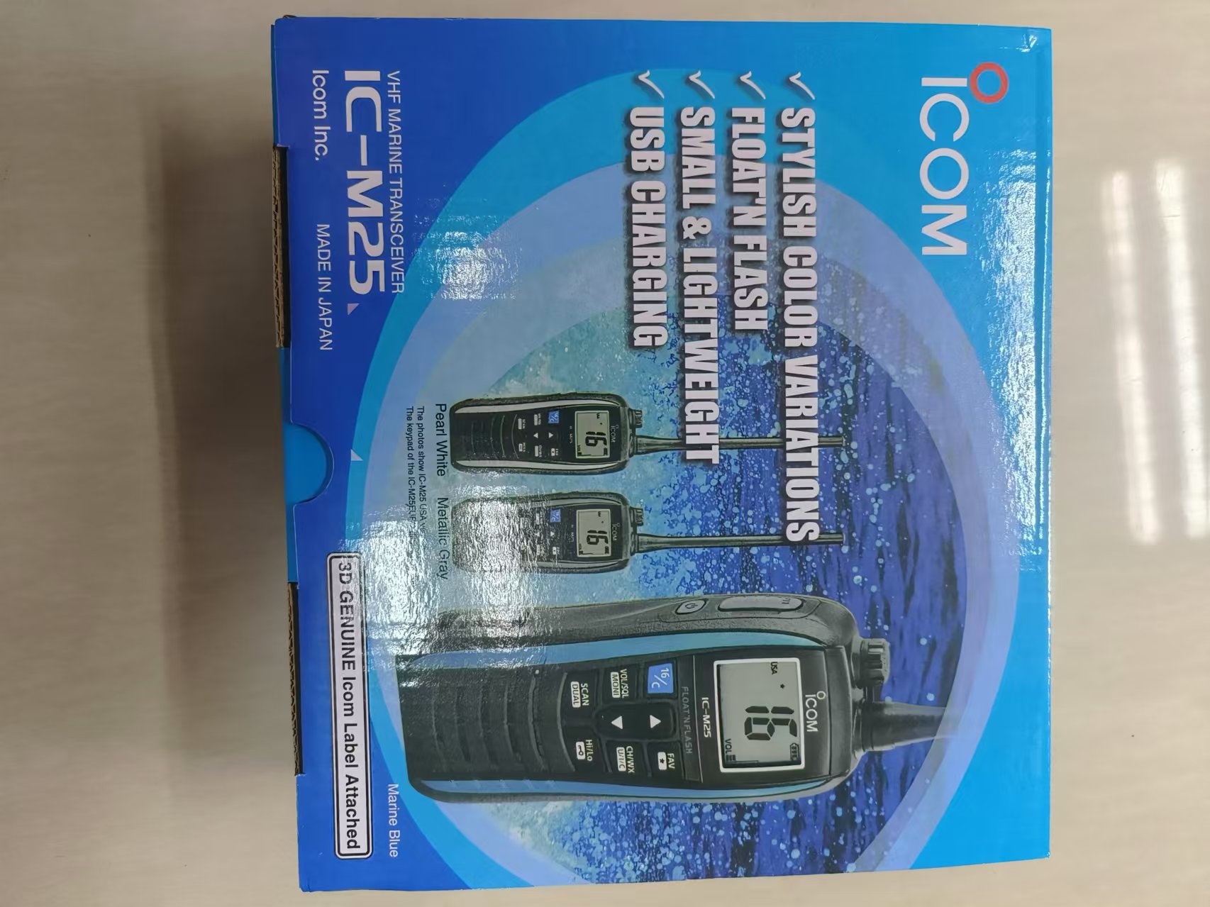 ГОРЯЧИЙ IC-M25 5 Вт портативный морской радио VHF портативный ЖК-дисплей легкий водонепроницаемый