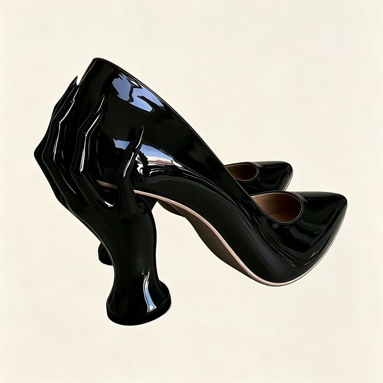 Hete Aanbieding 2026 Dames Schoenen 10cm Hak Hoge Hak Pumps Unieke Dames Ballerina's Modetrend Spitse Schoenen Maat 36-43