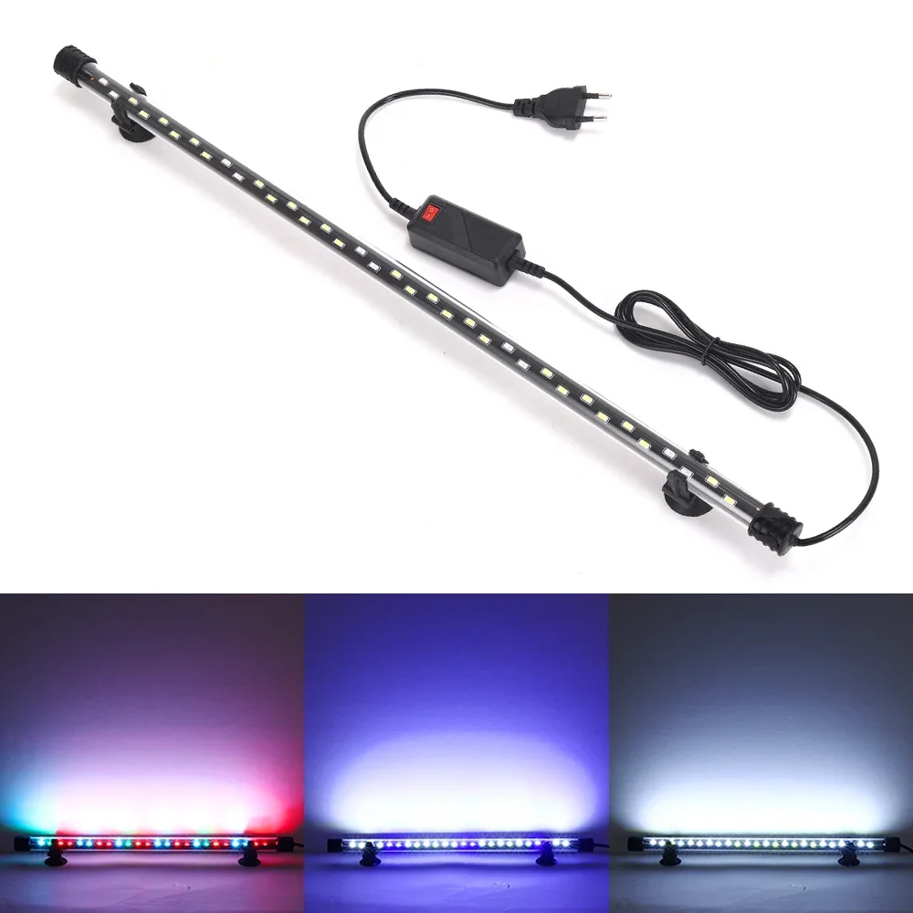 Aquarium Licht LED Pflanze Wachsen Lampe Wasserdichte Aquarium Licht 18-58CM Unterwasser Aquarien Dekor Beleuchtung 90-260V 5730chip