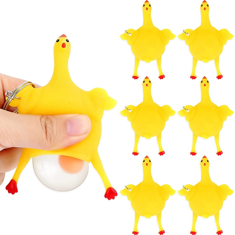 2 Интересные игрушки Squishy, дышащие курицы, сжимающие яйца Poppit, чтобы снять стресс от подарков Chird