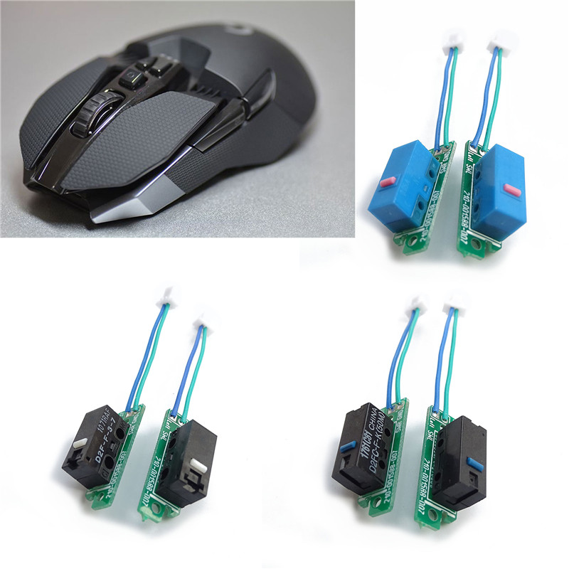 2 Buah Bagian Perbaikan Mouse Papan Tombol Sakelar Mikro Mouse untuk Logitech G900 G903 G903 Hero Kabel Papan Tombol Mouse