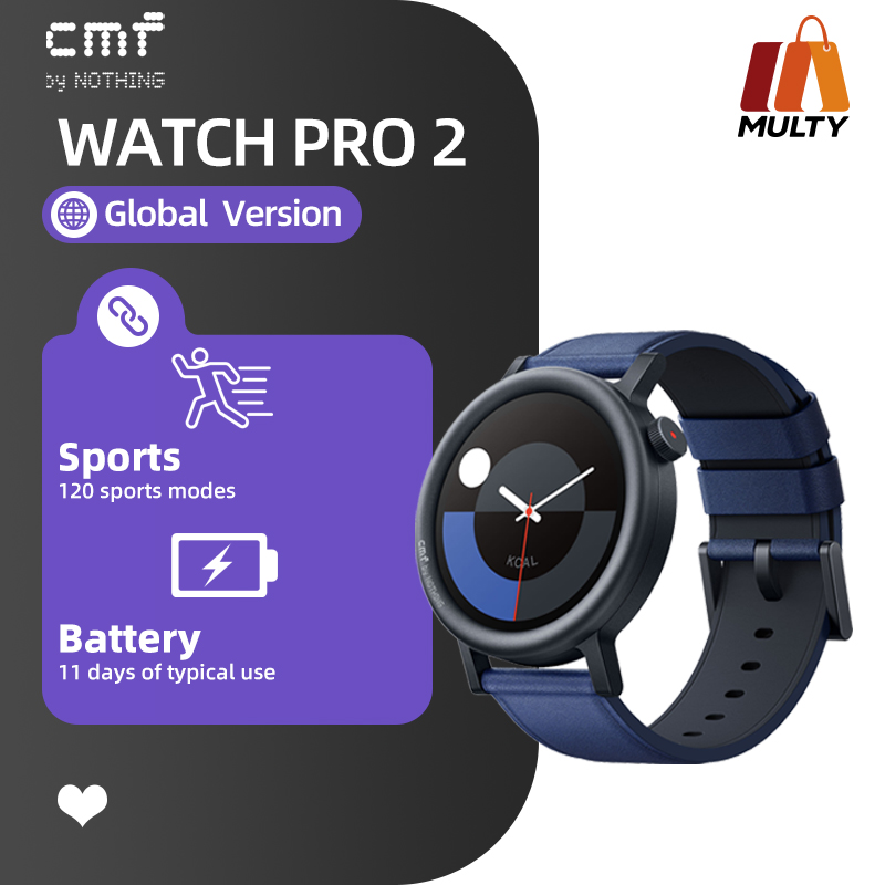 Versión global CMF de Nothing Watch Pro 2 1,32 "AMOLED Bluetooth 5,3 BT llamadas con reducción de ruido AI GPS cmf watch pro 2