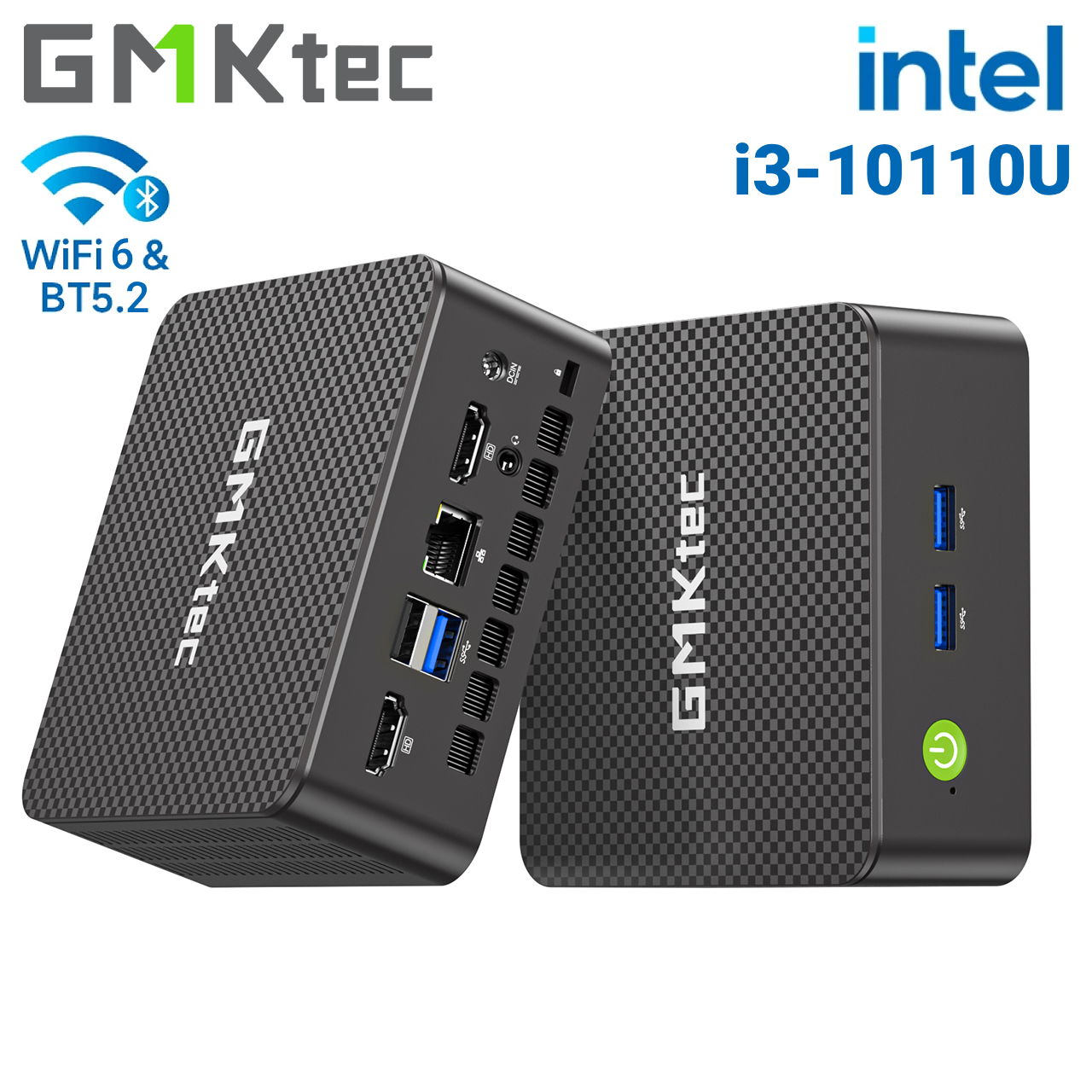 GMKtec G3 Pro Mini PC Intel i3-10110U Windows 11 Pro Mini PC 8GB DDR4 256GB PCIe M.2 SSD WiFi 6 BT5.2 Komputer stacjonarny
