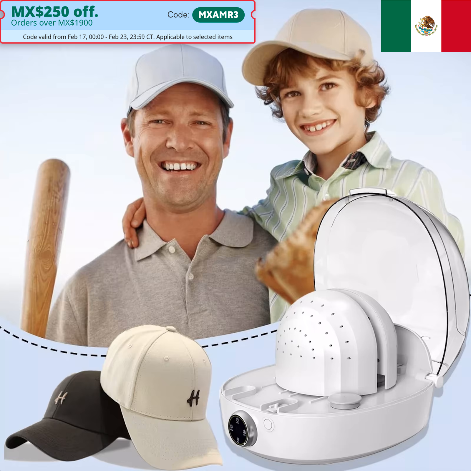 Automatic Cap Care Machine for Iron and Dry,Restore Misshapen Hat/Cap Natural Shape with Steam and Hot&Cold Wind