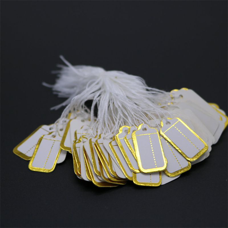 100/500Pcs Jewelry Price Tags Gold  Silver White Merchandise Cloth Pricing Price Label Jewelry Accessories Wholesale