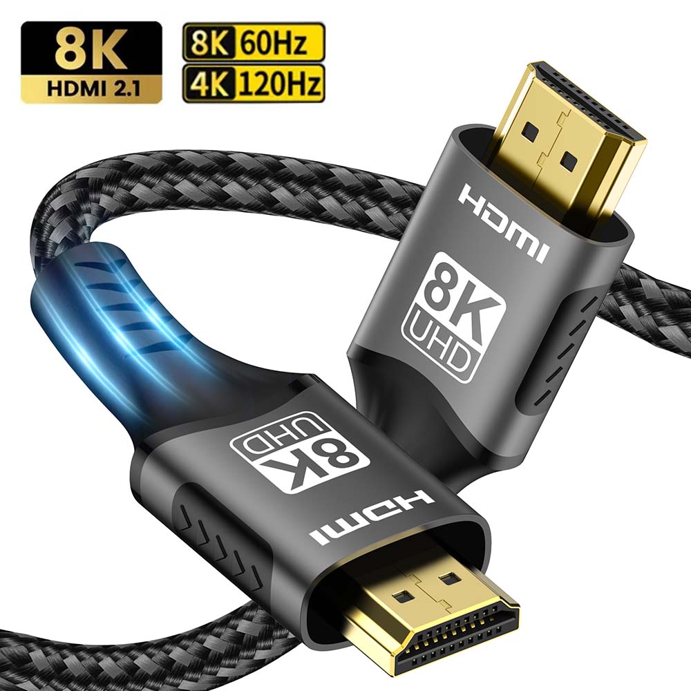 Кабель 8K HDMI 2.1 4K@120 Гц 8K@60 Гц 48 Гбит/с EARC ARC HDCP Сверхвысокоскоростной HDR для видеокабеля RTX ПК Ноутбук Проектор HD TV PS5