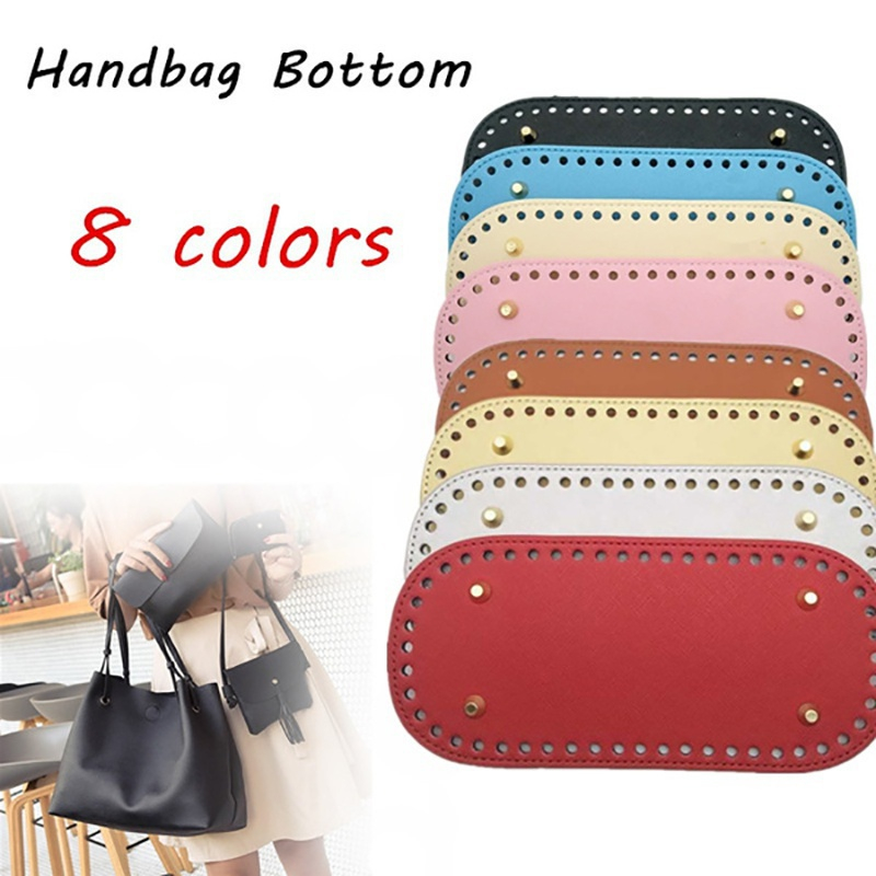 1/3/5 Uds fondo largo 22x10cm para bolso tejido bolsa de cuero PU Base fondo hecho a mano Diy bolsa de ganchillo accesorios inferiores