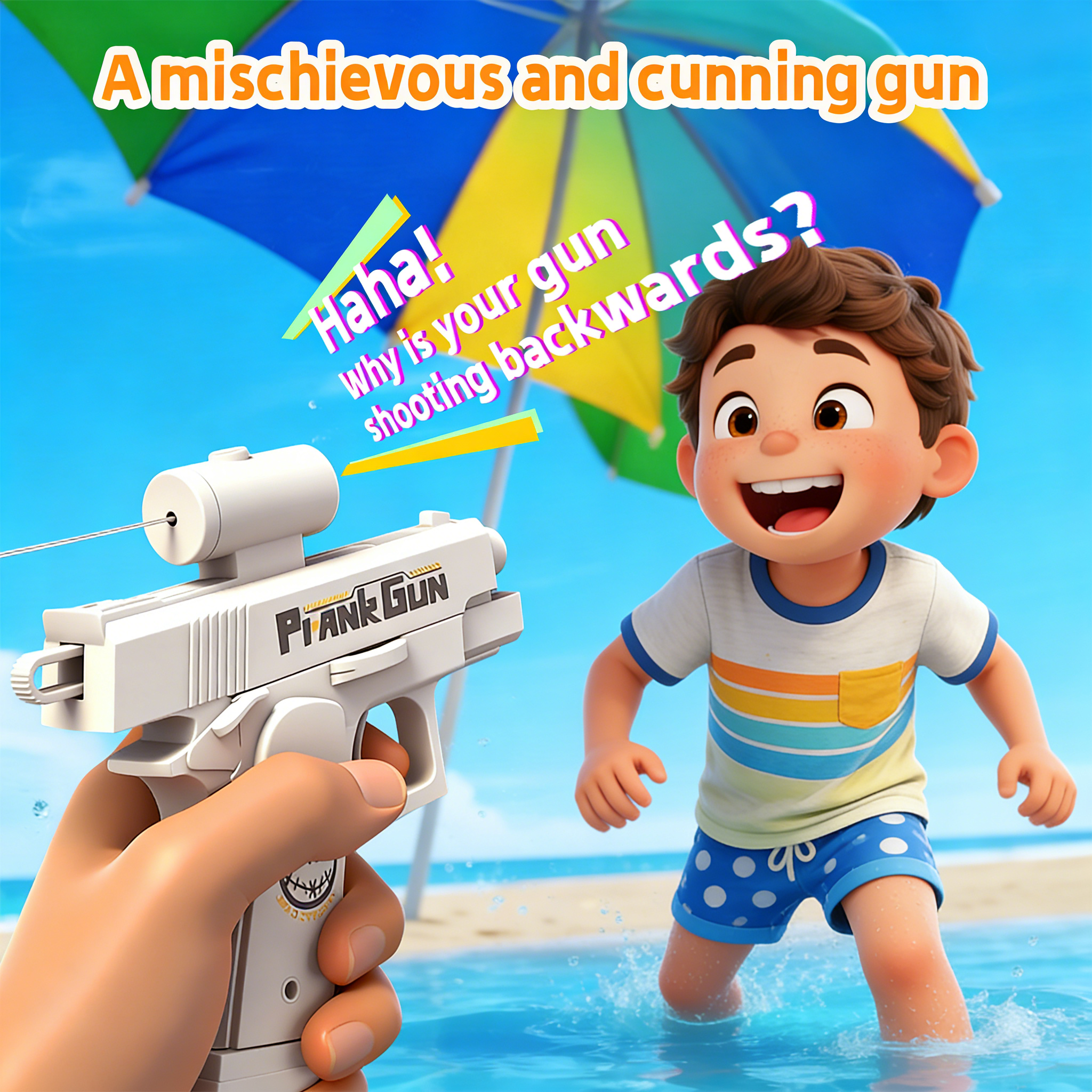 Brinquedo de Brincadeira com Pistola de Água Reversível de Duas Vias, Mini Pistola de Água Portátil para Crianças e Adultos, Presentes para Lutas de Água na Piscina e Praia no Verão, Alívio do Estresse