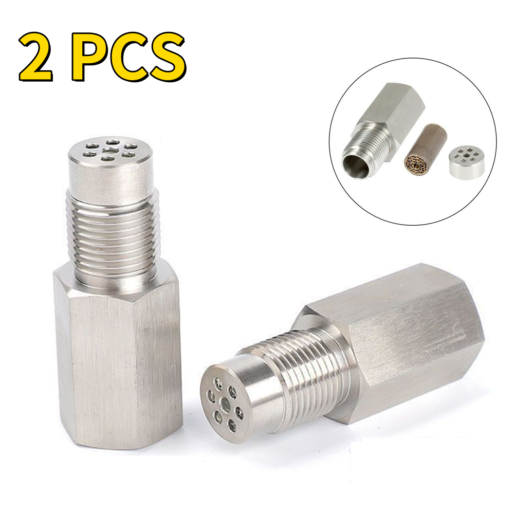 2 uds Universal M18X1.5 oxígeno O2 Sensor espaciador adaptador filtro de extensión CEL mini catalizador comprobar luz del motor