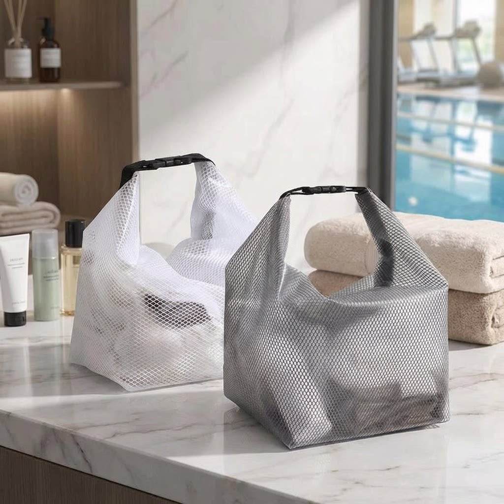 Bolsa de Cosméticos Transparente Impermeable, Bolsa de Aseo Portátil de Gran Capacidad para Viajes, Bolsa de Aseo Transparente Moderna para Mujer