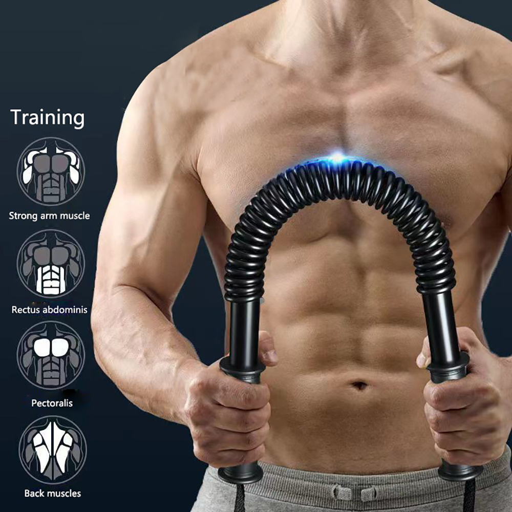 Barre d'Entraînement à Ressort pour les Bras et les Biceps, Outil de Musculation Domestique pour la Poitrine