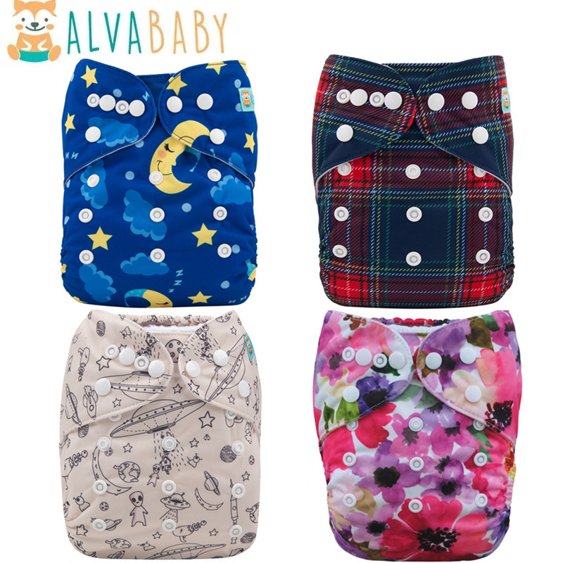 U Pick ALVABABY Fralda ecológica confortável e macia para bebê, fralda de pano reutilizável para bebê com inserção de fralda de 1 unidade