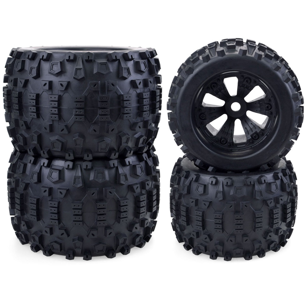4 Uds 1/8 ruedas neumáticos 170mm 165mm Weel 17mm cubo hexagonal esponja de goma para 1/8 RC coche Monster Truck Buggy ARRMA Traxxas