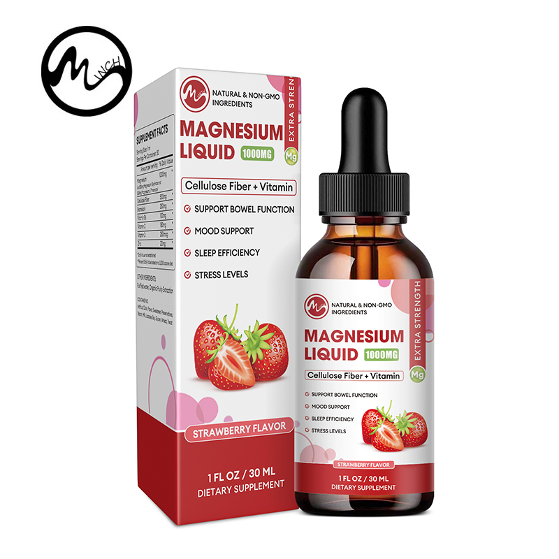 MINCH Magnesium Glycinate Liquid Drop,Sleep Support Vegan Non-GMO Support Bone & joints Health Promote Muscle & Nerve Health