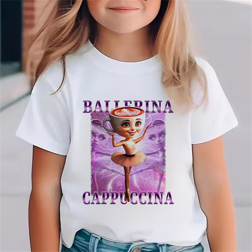 Camiseta italiana Brainrot para niño y niña, ropa de verano para niños Tung Tung Sahur
