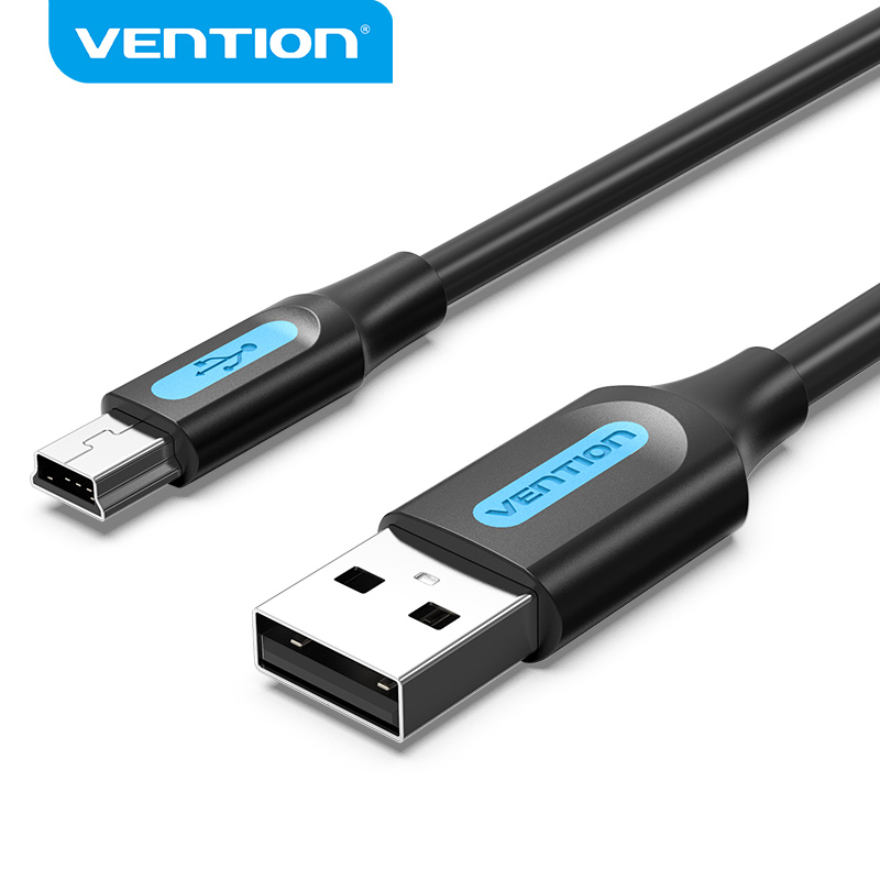 Vention Mini Cavo USB Ricarica rapida Cavo dati USB a Mini USB per fotocamera digitale HDD Lettore MP3 MP4 DVR GPS Mini USB 2.0 Cavo