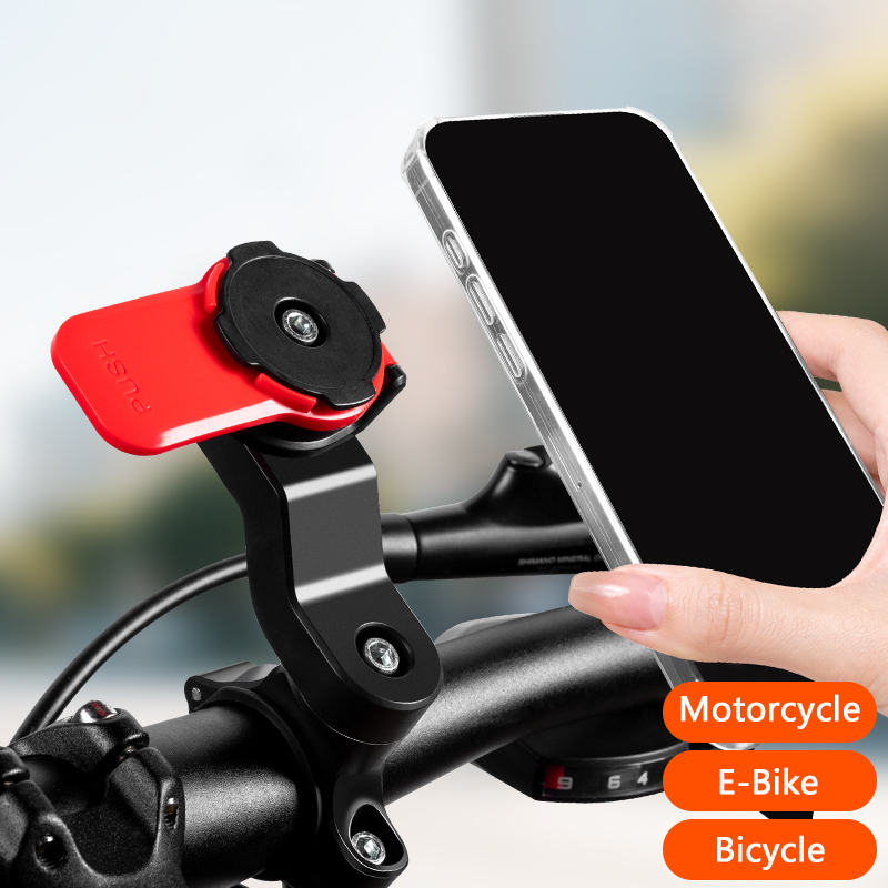 Soporte para teléfono con espejo retrovisor para motocicleta con amortiguador, soporte universal adecuado para la mayoría de motocicletas y bicicletas