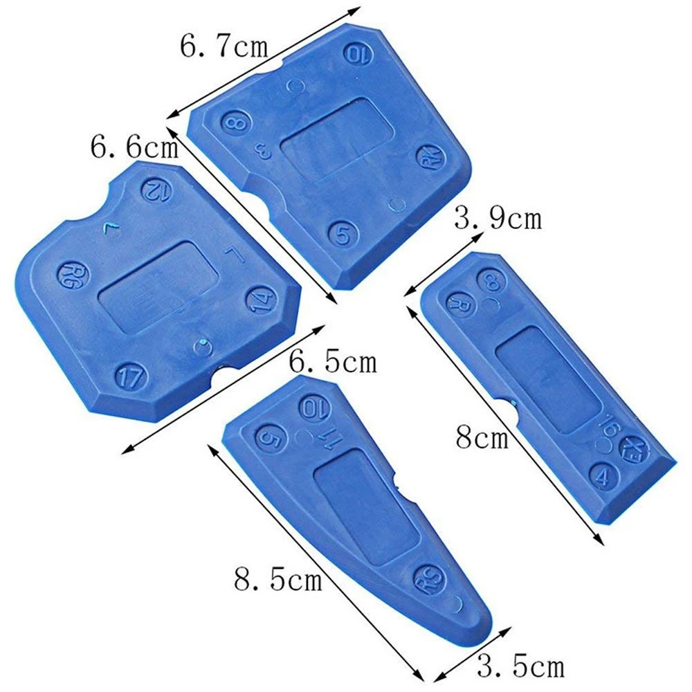  Silicone Scraper Sealant Smooth Remover Tool Set Window Floor Caulk Finisher Grout Kit Glass Glue Angle Scraper Set Accessorie