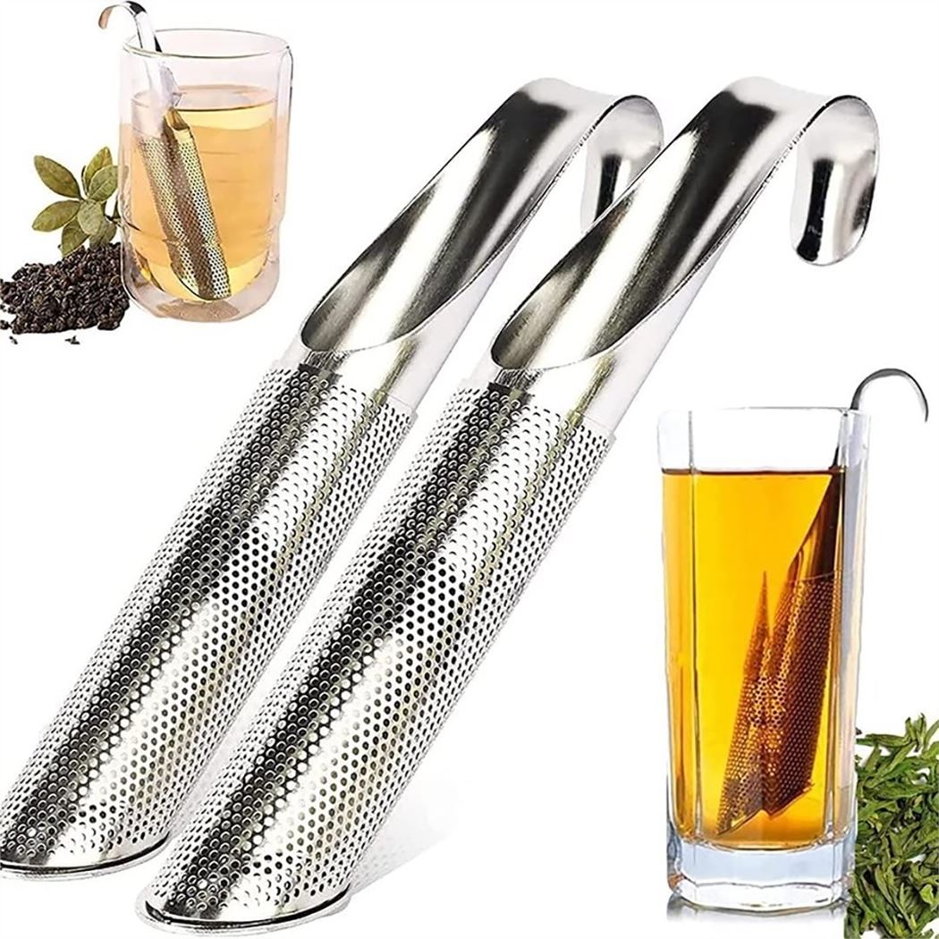 Tragbare Hause Tee Zubehör Filter Edelstahl Tee Maker Rohrleitungen Design Tee Löffel Brewer Langen Griff Metall Kreative Tasse