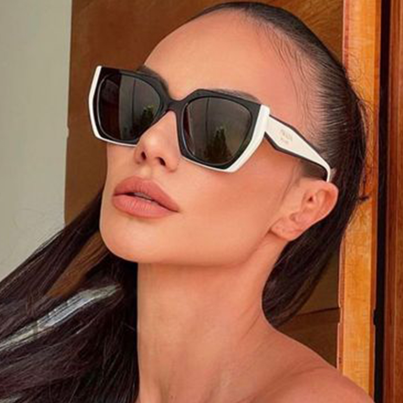 แบรนด์หรูแว่นตากันแดดผู้หญิงแฟชั่น Cat Eye รูปหลายเหลี่ยม Elegant Sun แว่นตาสุภาพสตรีแว่นตาวินเทจ UV400